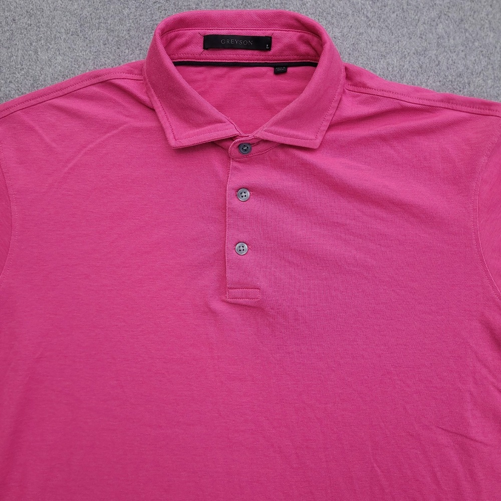 Greyson Polo Shirt Mens Large Pink Performance Golf Brrr